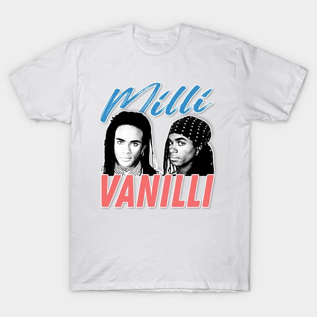 Milli Vanilli - Vintage Look Design Tribute T-Shirt by DankFutura